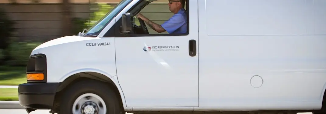 KIC Refrigeration service vehicle serving Cloverly area